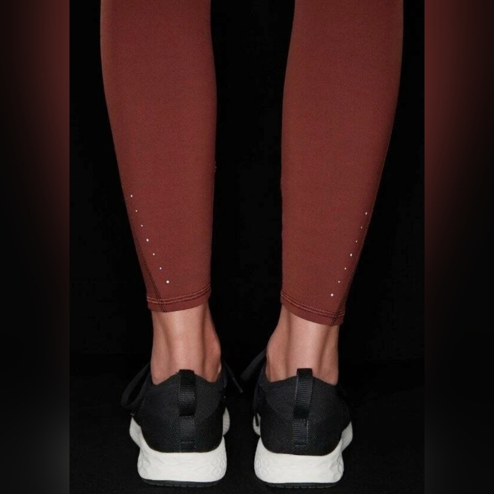 Athleta Rainier Plush Tight 1X Supersonic Dried Cinnamon Fleece Lined Leggings - Picture 7 of 11
